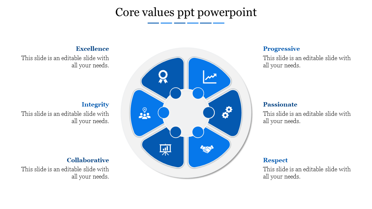 core values ppt powerpoint-Blue